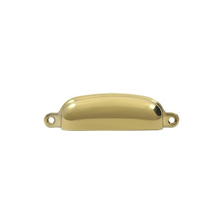 Deltana SHP29U3 Exposed Shell Pull Polished Brass, 10PK SHP29U3-XCP10